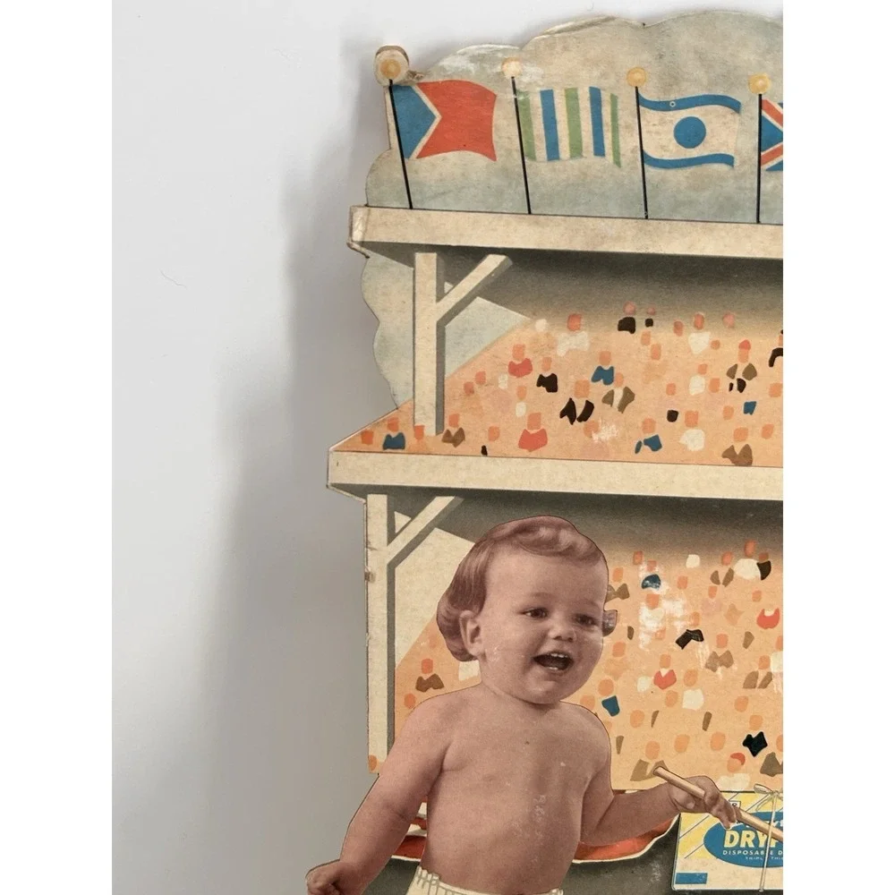 Vintage 1950s Playtex Dryper Store Display Advertisement Stand Up Ephemera